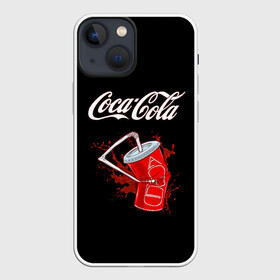 Чехол для iPhone 13 mini с принтом Coca Cola в Курске,  |  | coca cola | газировка | кола | лето | лимонад | свежесть | стакан