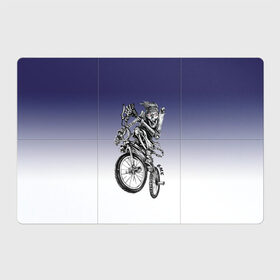 Магнитный плакат 3Х2 с принтом BMX в Курске, Полимерный материал с магнитным слоем | 6 деталей размером 9*9 см | bike | bmx | bones | eyes | jaw | skeleton | skull | sport | велосипед | кости | пасть | скелет | спорт | череп