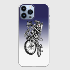 Чехол для iPhone 13 Pro Max с принтом BMX в Курске,  |  | bike | bmx | bones | eyes | jaw | skeleton | skull | sport | велосипед | кости | пасть | скелет | спорт | череп