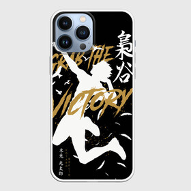 Чехол для iPhone 13 Pro Max с принтом Haikyu Grab The Victory в Курске,  |  | Тематика изображения на принте: anime | bokuto | fly high | haiku | haikuu | haikyu | haikyuu | hinata | karasuno | kotaro | manga | shoe | аниме | бокуто | волейбол | кагеяма | карасуно | манга | сее | хайку | хината