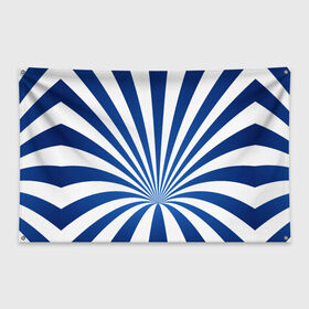 Флаг-баннер с принтом Оптическая иллюзия в Курске, 100% полиэстер | размер 67 х 109 см, плотность ткани — 95 г/м2; по краям флага есть четыре люверса для крепления | глубина | иллюзия | линии | оптическая иллюзия | полосы | синие линии | синие полосы | синий