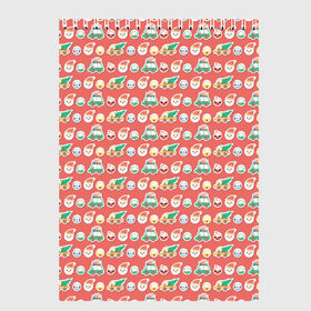 Скетчбук с принтом Рождественские наклейки в Курске, 100% бумага
 | 48 листов, плотность листов — 100 г/м2, плотность картонной обложки — 250 г/м2. Листы скреплены сверху удобной пружинной спиралью | 