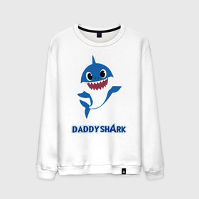 Мужской свитшот хлопок с принтом Baby Shark Daddy в Курске, 100% хлопок |  | Тематика изображения на принте: 