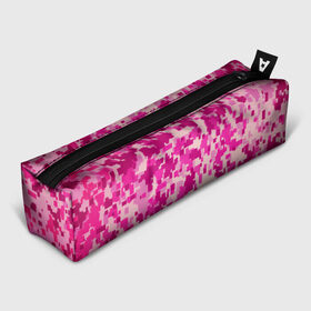 Пенал 3D с принтом Розовый камуфляж в Курске, 100% полиэстер | плотная ткань, застежка на молнии | Тематика изображения на принте: камуфляж | милитари | пиксель | пиксельный | розовый | узор