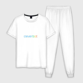 Мужская пижама хлопок с принтом Cleverbot в Курске, 100% хлопок | брюки и футболка прямого кроя, без карманов, на брюках мягкая резинка на поясе и по низу штанин
 | 
