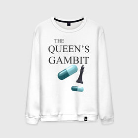 Мужской свитшот хлопок с принтом the queens gambit в Курске, 100% хлопок |  | the queens gambit | нетфликс | сериал | ход королевы