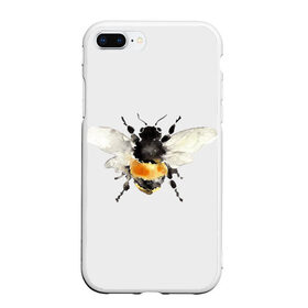 Чехол для iPhone 7Plus/8 Plus матовый с принтом Пчела в Курске, Силикон | Область печати: задняя сторона чехла, без боковых панелей | мёд | насекомое | оса | пчела | пчелы