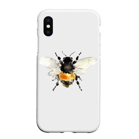 Чехол для iPhone XS Max матовый с принтом Пчела в Курске, Силикон | Область печати: задняя сторона чехла, без боковых панелей | мёд | насекомое | оса | пчела | пчелы