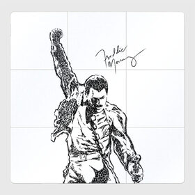 Магнитный плакат 3Х3 с принтом Freddie Mercury в Курске, Полимерный материал с магнитным слоем | 9 деталей размером 9*9 см | freddie mercury | queen | автограф | квин | фредди меркьюри