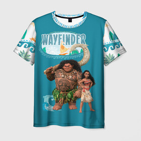 Мужская футболка 3D+ с принтом Wayfinder в Курске, 100% микрофибра | круглый вырез горловины, длина до линии бедер | maui | moana | vdzajul | мауи | моана