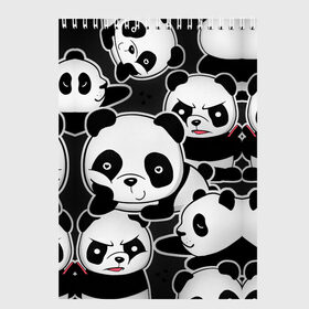 Скетчбук с принтом Смешные панды в Курске, 100% бумага
 | 48 листов, плотность листов — 100 г/м2, плотность картонной обложки — 250 г/м2. Листы скреплены сверху удобной пружинной спиралью | животные | медведи | мишки | мультяшки | смешные панды