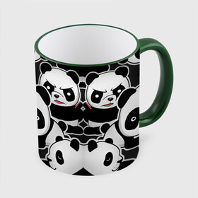 Кружка с принтом Смешные панды в Курске, керамика | ёмкость 330 мл | животные | медведи | мишки | мультяшки | смешные панды