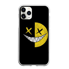 Чехол для iPhone 11 Pro Max матовый с принтом SMILE в Курске, Силикон |  | глаза крестики | злой смайл | зубы | контраст | смайл | эмоция