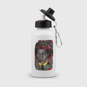 Бутылка спортивная с принтом Jean Michel Basquiat в Курске, металл | емкость — 500 мл, в комплекте две пластиковые крышки и карабин для крепления | art | eyes | guy | jean michel basquiat | глаза | жан мишель баския | искусство | парень