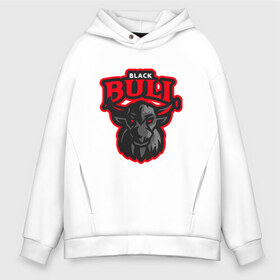 Мужское худи Oversize хлопок с принтом Black Bull в Курске, френч-терри — 70% хлопок, 30% полиэстер. Мягкий теплый начес внутри —100% хлопок | боковые карманы, эластичные манжеты и нижняя кромка, капюшон на магнитной кнопке | 2020 | 2021 | bull | bulls | claus | cow | ox | santa | буйвол | бычок | год быка | дед мороз | деревня | животные | зима | корова | коррида | матадор | новый год | праздник | рог | рога | рогатый | санта клаус | символ | скот