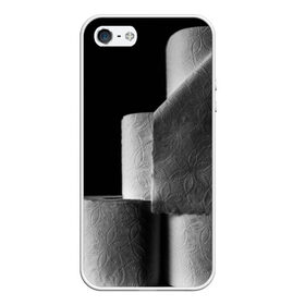 Чехол для iPhone 5/5S матовый с принтом Туалетная бумага в Курске, Силикон | Область печати: задняя сторона чехла, без боковых панелей | бумага | в подарок | прикол | туалет | туалетная бумага