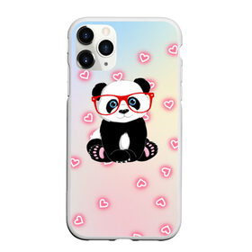Чехол для iPhone 11 Pro матовый с принтом Милая пандочка в Курске, Силикон |  | маленькая панда | маленькая пандочк | милая панда | милая пандочка | панда | панда в красных очках | панда в очках | панда очки | панда сердечки | панда сердце | пандочка | пандочка в красных очках