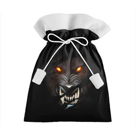 Подарочный 3D мешок с принтом ВОЛЧИЙ ОСКАЛ в Курске, 100% полиэстер | Размер: 29*39 см | animal | dark | hunter | wolf | волк | голова | животные | звери | зубы | клыки | мощь | оскал | пасть | сила | хищник