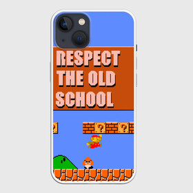 Чехол для iPhone 13 с принтом Марио в Курске,  |  | Тематика изображения на принте: mario | pixelart | видеоигры | марио | ретро | старая школа | старые игры
