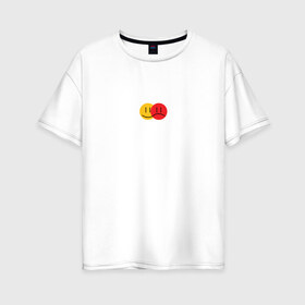 Женская футболка хлопок Oversize с принтом Happy Sad в Курске, 100% хлопок | свободный крой, круглый ворот, спущенный рукав, длина до линии бедер
 | happy | sad | грусть | настроение | псих | радость | смайлик | эмодзи