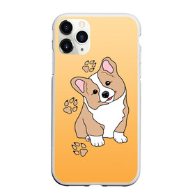 Чехол для iPhone 11 Pro матовый с принтом Персик Корги в Курске, Силикон |  | baby | corgi | dog | kawaii | вельш корги | девочкам | детям | животные | каваи | корги | лапки | лапы | малыш | мальчикам | мордочка | мультяшный | персик | пес | песик | питомец | подарок | пушистый | следы