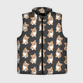 Женский жилет утепленный 3D с принтом Корги малыши в Курске,  |  | baby | corgi | dog | kawaii | pattern | вельш корги | девочкам | детям | животные | каваи | корги | лапки | малыш | мальчикам | много собак | мордочка | мультяшный | персик | пес | песик | питомец | подарок | пушистый