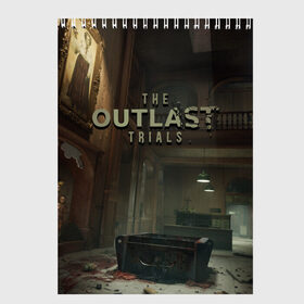 Скетчбук с принтом The Outlast Trials в Курске, 100% бумага
 | 48 листов, плотность листов — 100 г/м2, плотность картонной обложки — 250 г/м2. Листы скреплены сверху удобной пружинной спиралью | Тематика изображения на принте: game | games | horror | outlast | the outlast trials | аутласт | аутласт триалс | игра | игры | ужасы | хоррор