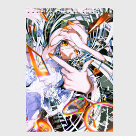 Скетчбук с принтом Anime girl art в Курске, 100% бумага
 | 48 листов, плотность листов — 100 г/м2, плотность картонной обложки — 250 г/м2. Листы скреплены сверху удобной пружинной спиралью | anime | art | girl | manga | абстракция | аниме | арт | глитч | девушка | лицо | манга