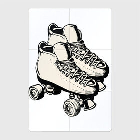 Магнитный плакат 2Х3 с принтом Ролики в Курске, Полимерный материал с магнитным слоем | 6 деталей размером 9*9 см | Тематика изображения на принте: арт | кроссовки | обувь | рисунок | ролики | шнурки