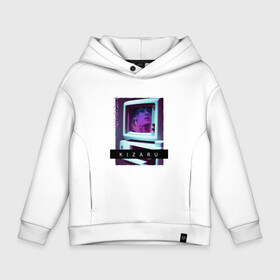 Детское худи Oversize хлопок с принтом Vaporwave Kizaru Mac в Курске, френч-терри — 70% хлопок, 30% полиэстер. Мягкий теплый начес внутри —100% хлопок | боковые карманы, эластичные манжеты и нижняя кромка, капюшон на магнитной кнопке | Тематика изображения на принте: album | born to trap | haunted family | hip hop | karmageddon | music | neon | retro | retrowave | spain | trend | yvn kxx | альбом | испания | кизару | музыка | неон | реп | ретровейв | рожденный | рэп | стиль | тренд | треп 