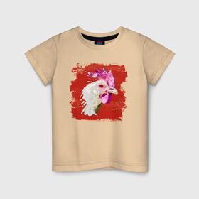 Детская футболка хлопок с принтом Петя в Курске, 100% хлопок | круглый вырез горловины, полуприлегающий силуэт, длина до линии бедер | курица | мода | петух | петушок | птица | стиль