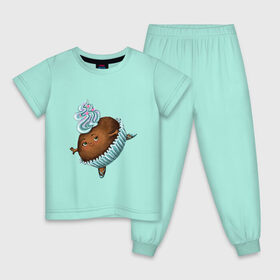 Детская пижама хлопок с принтом капкейк в Курске, 100% хлопок |  брюки и футболка прямого кроя, без карманов, на брюках мягкая резинка на поясе и по низу штанин
 | балерина | капкейк | кекс | пироженное | пуанты