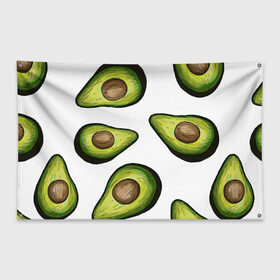 Флаг-баннер с принтом Авокадо в Курске, 100% полиэстер | размер 67 х 109 см, плотность ткани — 95 г/м2; по краям флага есть четыре люверса для крепления | avocado | fruit | авокадо | овощ | фрукт