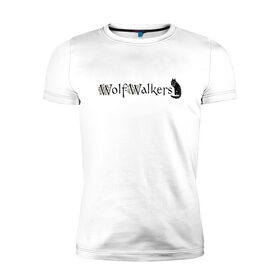 Мужская футболка хлопок Slim с принтом Легенда о волках в Курске, 92% хлопок, 8% лайкра | приталенный силуэт, круглый вырез ворота, длина до линии бедра, короткий рукав | 