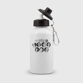 Бутылка спортивная с принтом The Umbrella Academy в Курске, металл | емкость — 500 мл, в комплекте две пластиковые крышки и карабин для крепления | 