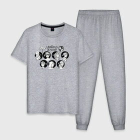 Мужская пижама хлопок с принтом The Umbrella Academy в Курске, 100% хлопок | брюки и футболка прямого кроя, без карманов, на брюках мягкая резинка на поясе и по низу штанин
 | 