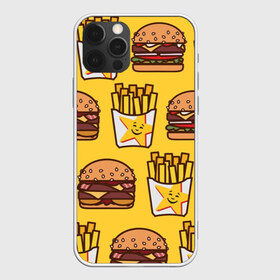 Чехол для iPhone 12 Pro Max с принтом фастфуд в Курске, Силикон |  | гамбургер | еда | картошка фри | фастфуд