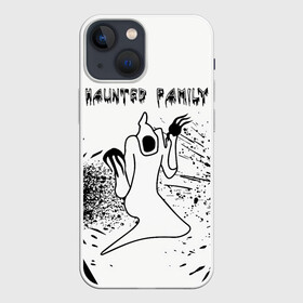 Чехол для iPhone 13 mini с принтом KIZARU: HAUNTED FAMILY. в Курске,  |  | born to trap | haunted family | kizaru | rep | кизару | музыка | олег нечипоренко | репер | рэп | хантед фэмили