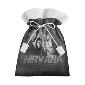 Подарочный 3D мешок с принтом Нирвана в Курске, 100% полиэстер | Размер: 29*39 см | Тематика изображения на принте: kurt cobain | nirvana | rock | курт кобейн | нирвана | рок