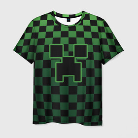 Мужская футболка 3D с принтом Minecraft в Курске, 100% полиэфир | прямой крой, круглый вырез горловины, длина до линии бедер | alex | creeper | minecraft | steve | алекс | блок | вызыватель | зомби | игра | крипер | майнкрафт | победитель | приключения | свинья | стив