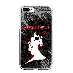 Чехол для iPhone 7Plus/8 Plus матовый с принтом HAUNTED FAMILY в Курске, Силикон | Область печати: задняя сторона чехла, без боковых панелей | born to trap | haunted family | kizaru | rap | борн ту треп | кизару | музыка. | русский реп