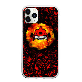 Чехол для iPhone 11 Pro Max матовый с принтом Haunted Family в Курске, Силикон |  | blot | dark | explosion | haunted family | haunted family lettering | haunted family print | red | red blots | red spots | взрыв | клякса | красные кляксы | красные пятна | красный | надпись haunted family | принт haunted family