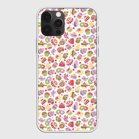 Чехол для iPhone 12 Pro Max с принтом Сладкий рай в Курске, Силикон |  | berries | cake | cherry | cream | croissant | cupcake | donut | heart | jelly | pancake | raspberry | roll | rose | strawberry | вишня | желе | кекс | клубника | крем | круассан | малина | панкейк | пирожное | пончик | розочка | рулет | сердце | торт | яг