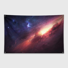 Флаг-баннер с принтом Космос в Курске, 100% полиэстер | размер 67 х 109 см, плотность ткани — 95 г/м2; по краям флага есть четыре люверса для крепления | космос | красиво | солнце