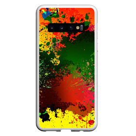 Чехол для Samsung Galaxy S10 с принтом Взрыв красок в Курске, Силикон | Область печати: задняя сторона чехла, без боковых панелей | Тематика изображения на принте: paint | буйство красок | взрыв красок | кляксы | краски