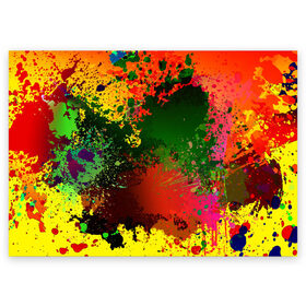 Поздравительная открытка с принтом Взрыв красок в Курске, 100% бумага | плотность бумаги 280 г/м2, матовая, на обратной стороне линовка и место для марки
 | Тематика изображения на принте: paint | буйство красок | взрыв красок | кляксы | краски