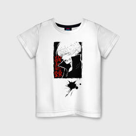 Детская футболка хлопок с принтом Магическая битва в Курске, 100% хлопок | круглый вырез горловины, полуприлегающий силуэт, длина до линии бедер | jujutsu kaisen | аниме | магическая битва | манга