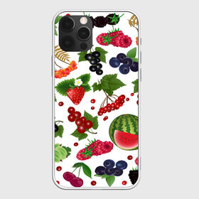 Чехол для iPhone 12 Pro Max с принтом Ягоды в Курске, Силикон |  | Тематика изображения на принте: арбуз | белый фон | вишня | вкуснятина | калина | клубника | коллекция ягод | крыжовник | лето | малина | огород | рябина | сладкие | смородина | спелые | черника | ягодный фон | ягоды