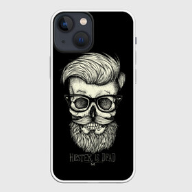 Чехол для iPhone 13 mini с принтом Хипстер в Курске,  |  | 100 | alter | bad | beard | boy | dead | death | ego | girl | head | hipster | life | old | omg | real | retro | skull | wolf | борода | бородач | босс | брат | бро | волк | гитара | гитарист | на | ретро | стиле | хипстер | череп | эко