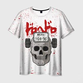 Мужская футболка 3D с принтом Dorohedoro scull в Курске, 100% полиэфир | прямой крой, круглый вырез горловины, длина до линии бедер | anime | dorohedoro | ebisu | manga | аниме | дорохедоро | манга | эбису